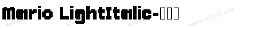 Mario LightItalic字体转换